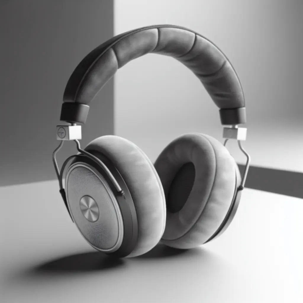 Close-up van Aurora koptelefoon met zachte oorkussens