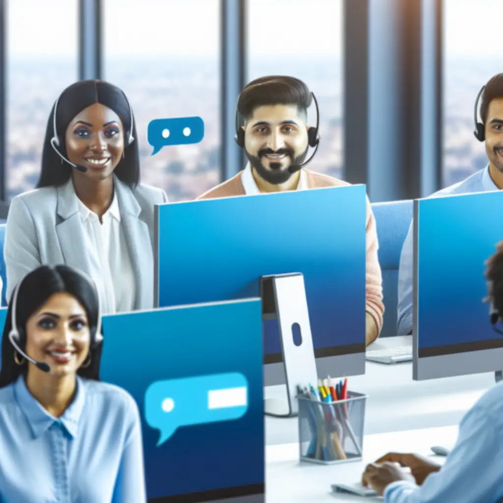 Ondersteuningsteam helpt klanten online via chat en e-mail